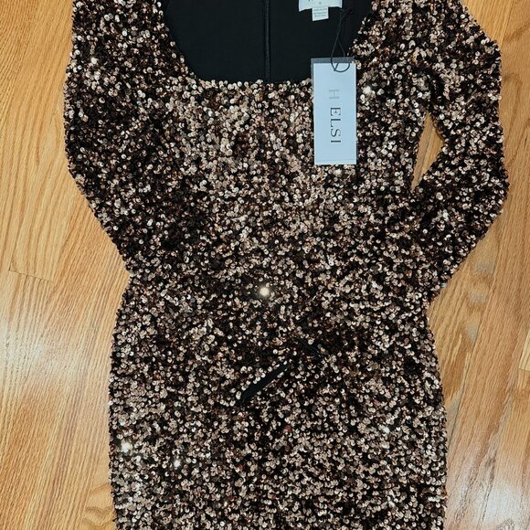NWT Helsi Maya Sequin Mini Dress - Picture 4 of 4
